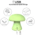 Magic Mushroom - oplaadbare gezichtsvibrator (groen)