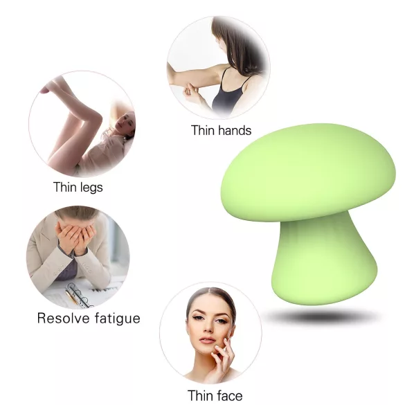 Magic Mushroom - oplaadbare gezichtsvibrator (groen)