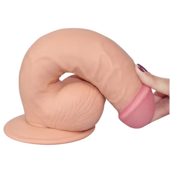 Lovetoy Ultra Soft - dildo - flexibel realistisch - 21,5cm huidkleurig