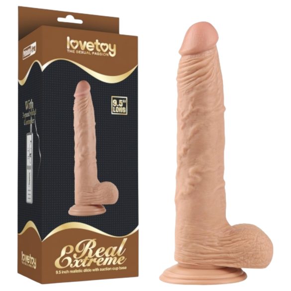 Lovetoy Real Extreme - dildo met zuignap - 24 cm