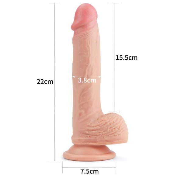 Lovetoy Nature Cock - realistische dildo met zuignap - 21cm - huidskleur