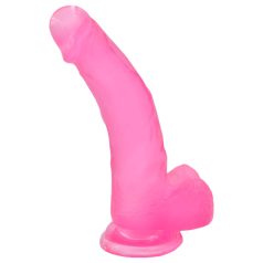 Lovetoy - dildo met zuignap - 20 cm - roze
