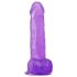 Lovetoy Jelly Studs - zuignap dildo - 20cm (paars)