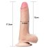Lovetoy Sliding-Skin - tweelagige dildo - 18cm (natuurlijk)