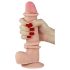 Lovetoy Sliding-Skin - dubbel-laags dildo - 21cm (natuurlijk)