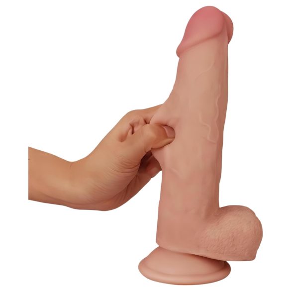 Lovetoy Sliding-Skin - dildo met dubbele laag - 21cm - huidskleur