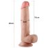 Lovetoy Sliding-Skin - dubbel-laags dildo - 21cm (natuurlijk)
