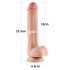 Lovetoy Sliding-Skin - dubbelwandige dildo - 23cm (natuurlijk)