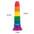 Lovetoy Prider - levensechte dildo - 19cm (regenboog)