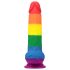 Lovetoy Prider - levensechte dildo met ballen - 20cm (regenboog)