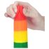Lovetoy Prider - levensechte dildo met ballen - 20cm (regenboog)