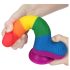 Lovetoy Prider - levensechte dildo met ballen - 20cm (regenboog)