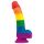 Lovetoy Prider - levensechte siliconen dildo - 19cm (regenboog)