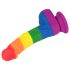 Lovetoy Prider - levensechte siliconen dildo - 19cm (regenboog)