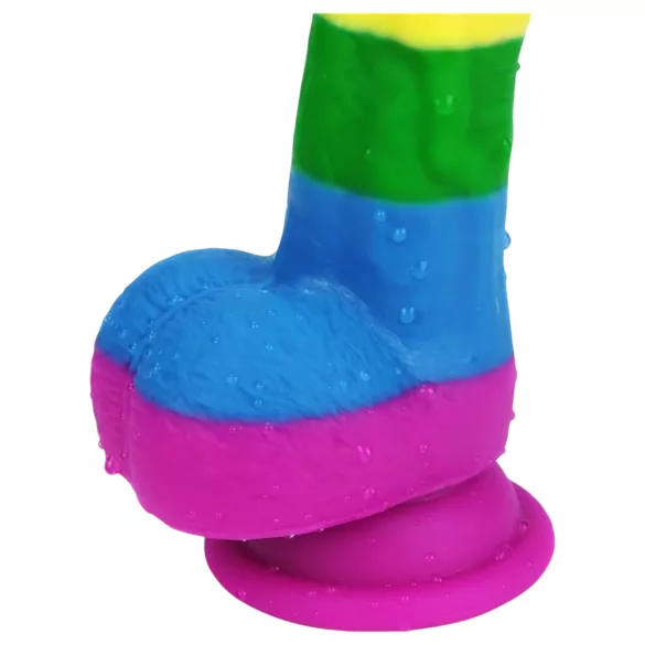 Lovetoy Prider - realistische siliconen dildo - 19cm - regenboog