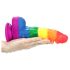 Lovetoy Prider - levensechte siliconen dildo - 19cm (regenboog)