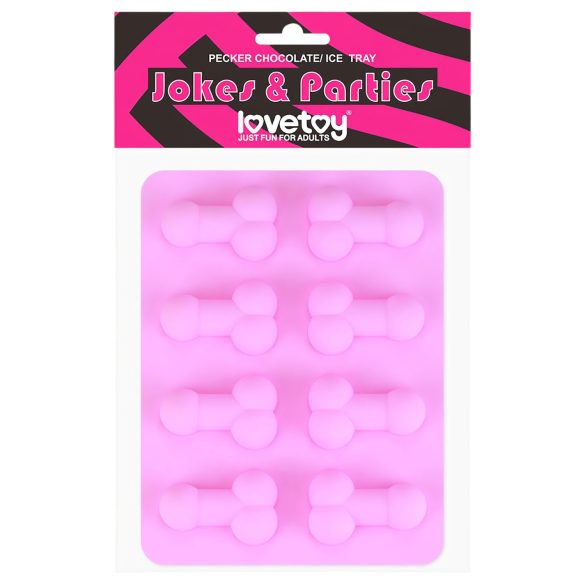 Penisvorm ijsblokjesmaker - silicone - roze
