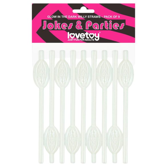 Lovetoy - rietje met vagina - lichtgevend - wit