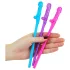 Lovetoy - realistische penis rietjes - roze/blauw/paars