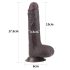 Lovetoy Sliding-Skin - dubbelwandige dildo - 18cm (bruin)