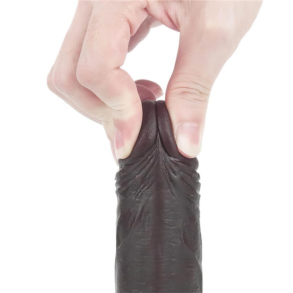 Lovetoy Sliding-Skin - realistisch dildo - dubbel laag - bruin - 18 cm