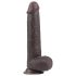 Lovetoy Sliding-Skin - dubbele dildo - 23cm (bruin)