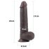 Lovetoy Sliding-Skin - dubbele dildo - 23cm (bruin)