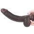 Lovetoy Sliding-Skin - dubbele dildo - 23cm (bruin)