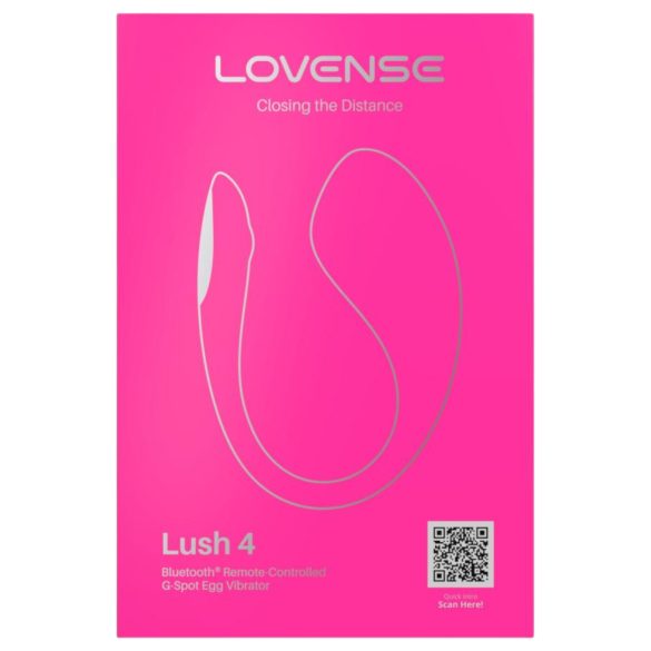 Lovense Lush 4 - vibratie-ei - app-gestuurd - siliconen - roze