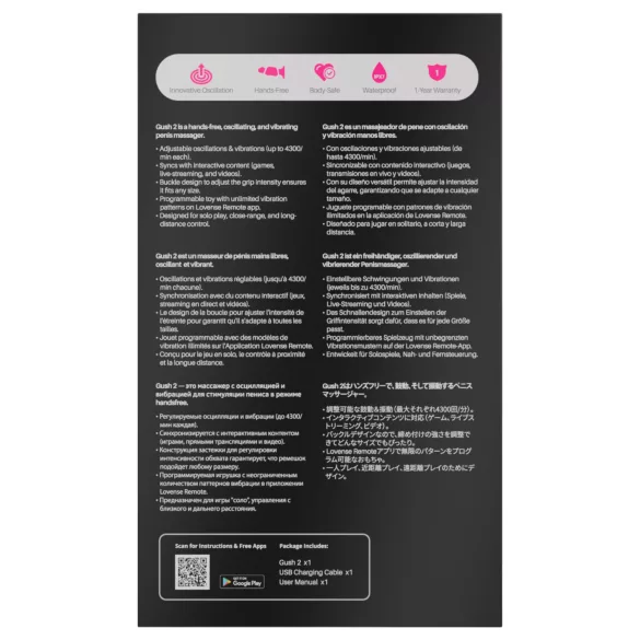 Lovense Gush 2 - penistop vibrator - turquoise