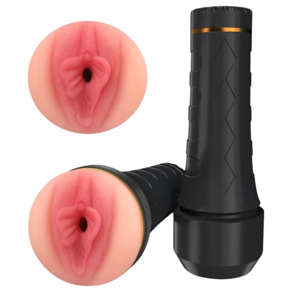 Tracy's Dog Cup - masturbator - realistische vagina - zwart/natuurlijk