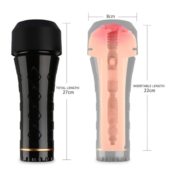 Tracy's Dog Cup - masturbator - realistische vagina - zwart/natuurlijk