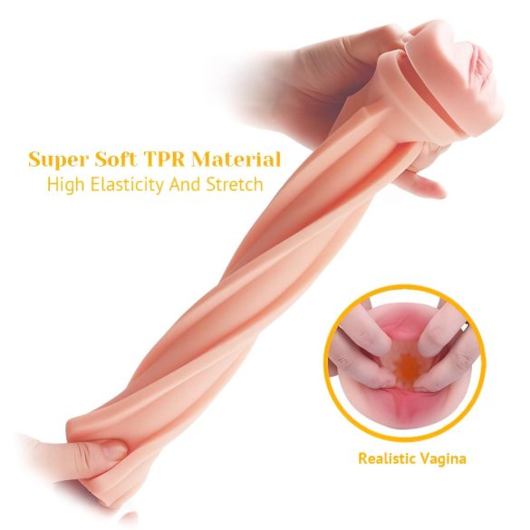 Tracy's Dog Cup - masturbator - realistische vagina - zwart/natuurlijk