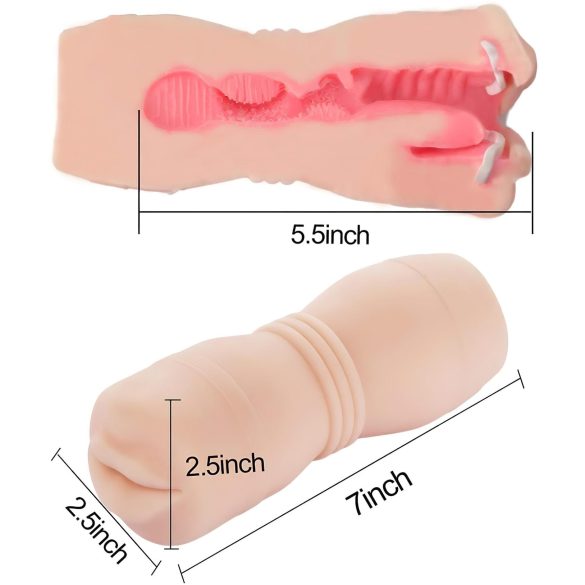 Tracy's Dog - masturbator mannen - realistisch mond met tanden - huidkleur