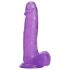 Tracy's Dog - dildo met zuignap en ballen - siliconen - paars - 20 cm