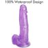 Tracy's Dog - dildo met zuignap en ballen - siliconen - paars - 20 cm