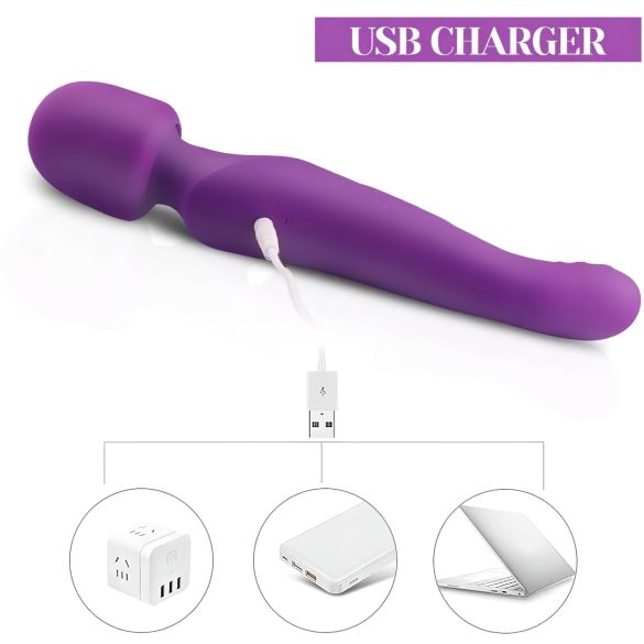 Tracy's Dog - wand vibrator - pulserend massage - siliconen - paars