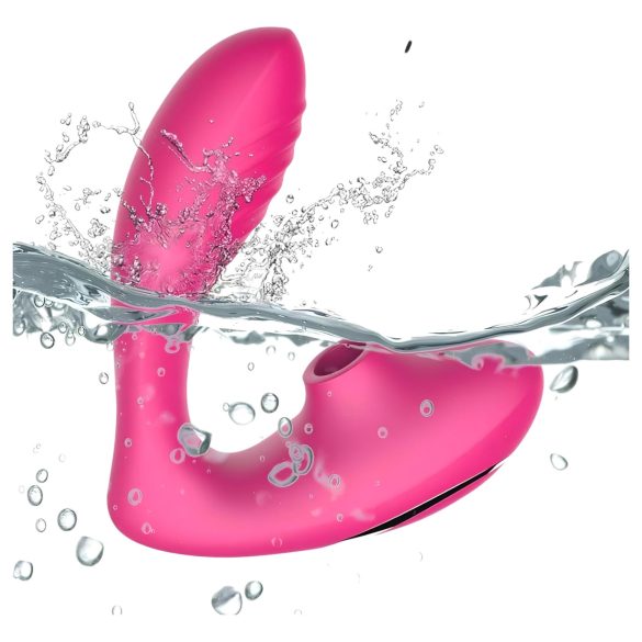 Tracy's Dog 2 - luchtdruk vibrator 2-in-1 - pink