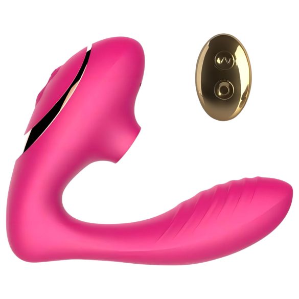 Tracy's Dog 2 - luchtdruk vibrator 2-in-1 - pink