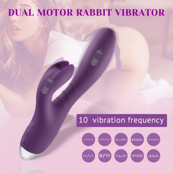Tracy's Dog - rabbit vibrator met clitorisstimulator - waterdicht - paars
