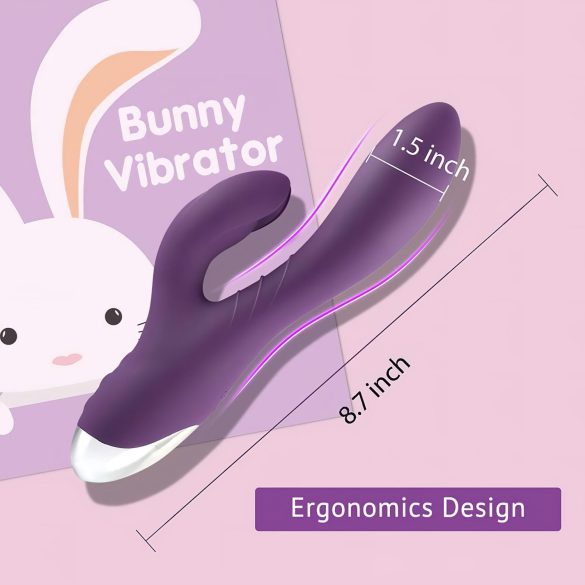Tracy's Dog - rabbit vibrator met clitorisstimulator - waterdicht - paars