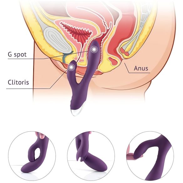 Tracy's Dog - rabbit vibrator met clitorisstimulator - waterdicht - paars