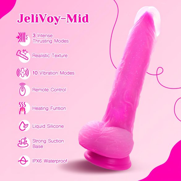 Tracy's Dog Jelivoy-Mid - realistische vibrator - 20 cm - roze