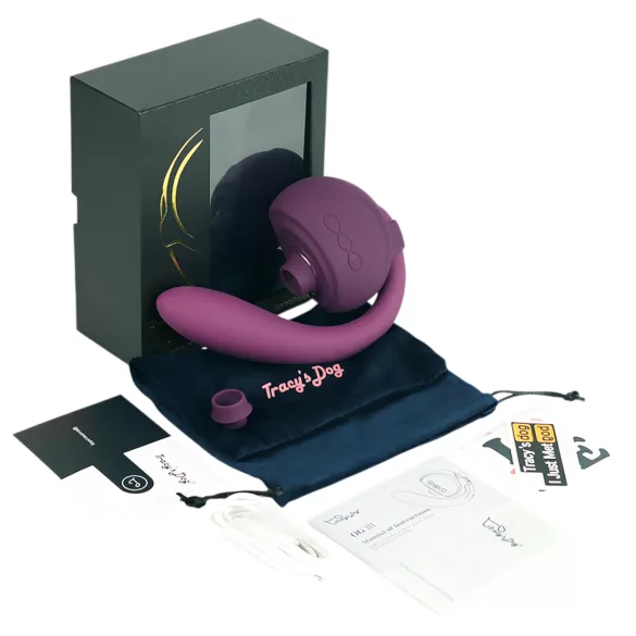 Tracy's Dog OG 3 - luchtdruk vibrator met G-spot stimulatie - paars