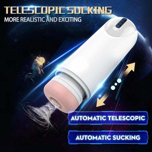 Leopard - automatische masturbator - op en neer bewegend, vibrerend - wit