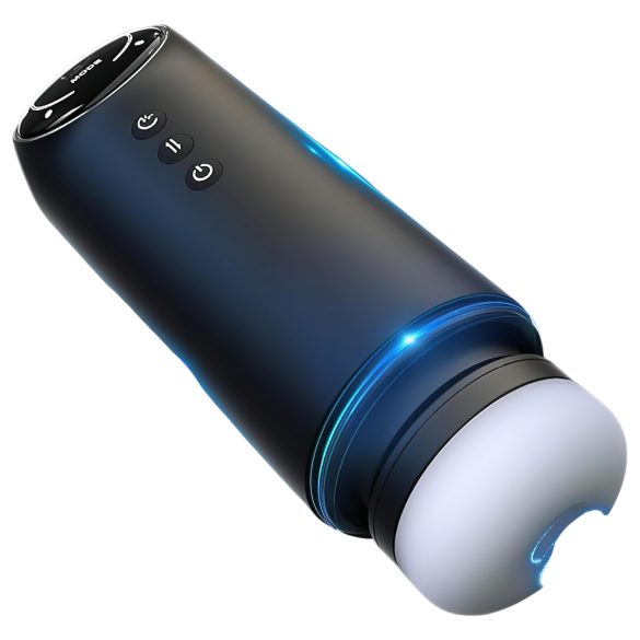 Leopard - op en neer bewegende, zuig-vibrerende masturbator (zwart)