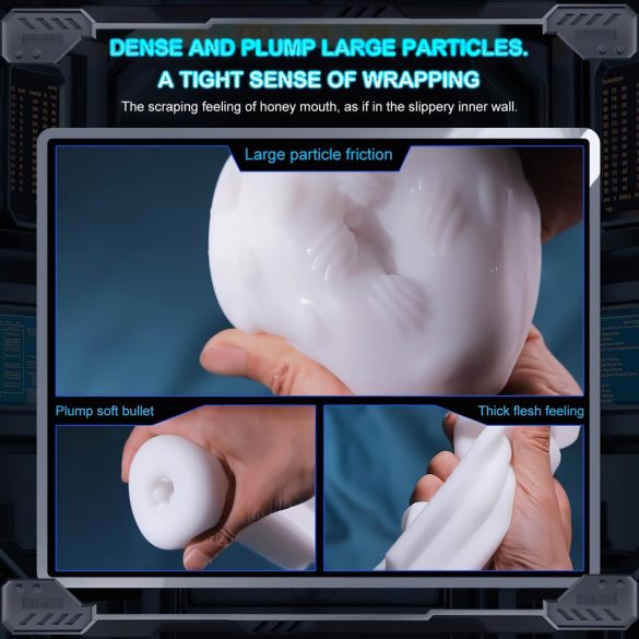 Leopard - op en neer bewegende, zuig-vibrerende masturbator (zwart)