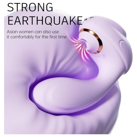 Leopard - vibrerende zuigvibrator - paars