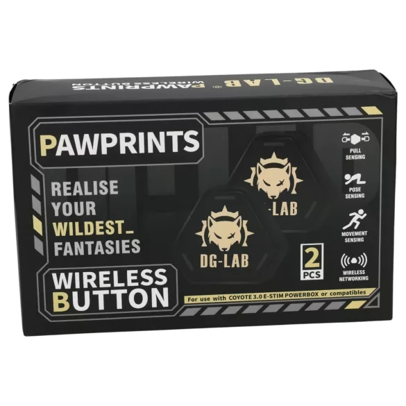 DG-LAB PawPrints - draadloze sensorknop (zwart) - 2 stuks