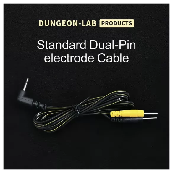 DG-LAB - elektrode­kabel van 2,5 mm jack naar 2 mm pinnen (zwart)